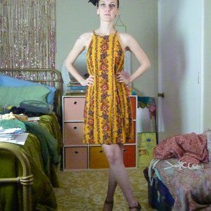 Yellow Patterned Dress